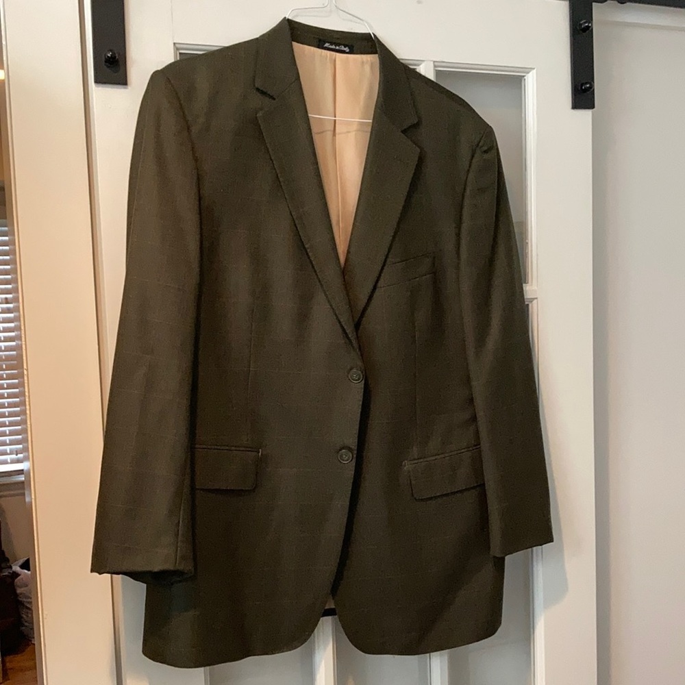 Green Italian wool jacket by Bresciani 42R￼